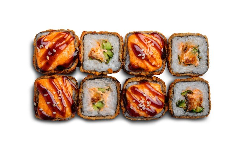 Ролл унаги вулкан