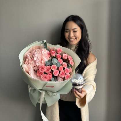 Сборный букет + трайфл