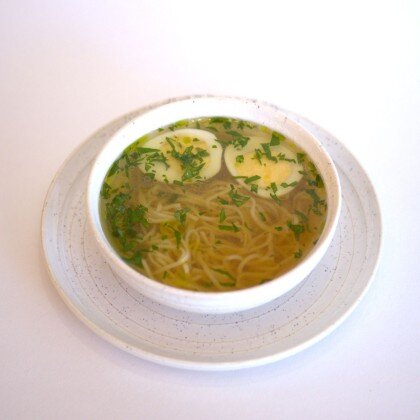 Суп - лапша куриный с яйцом