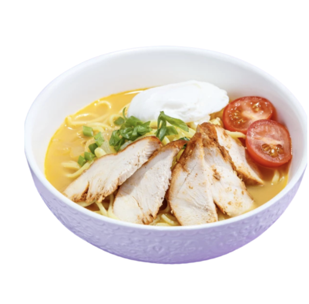 Сырный рамен с курицей