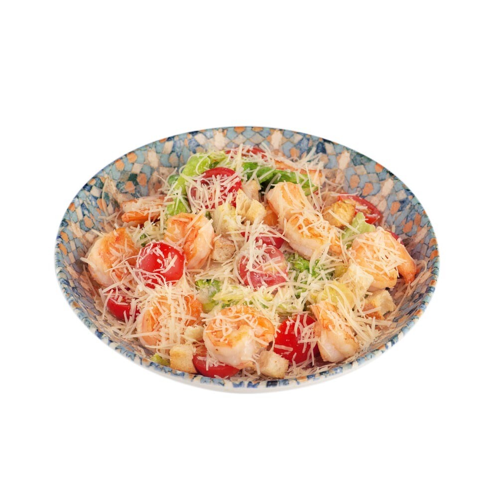 Цезарь с креветками (двойная порция)