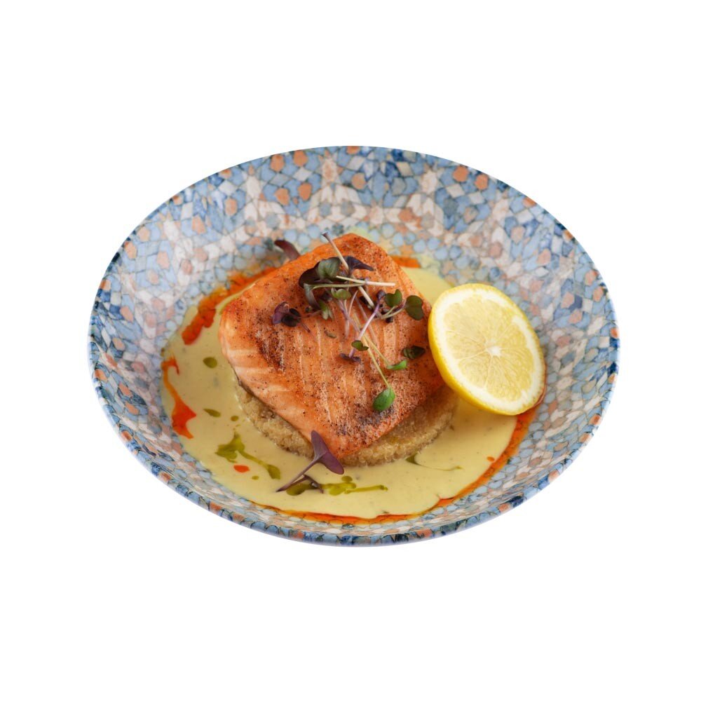 Стейк из семги с киноа