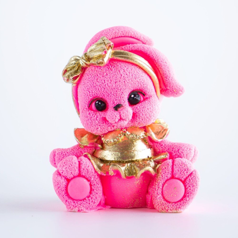 "Зайчик розовый большой с бантиком" для оформления