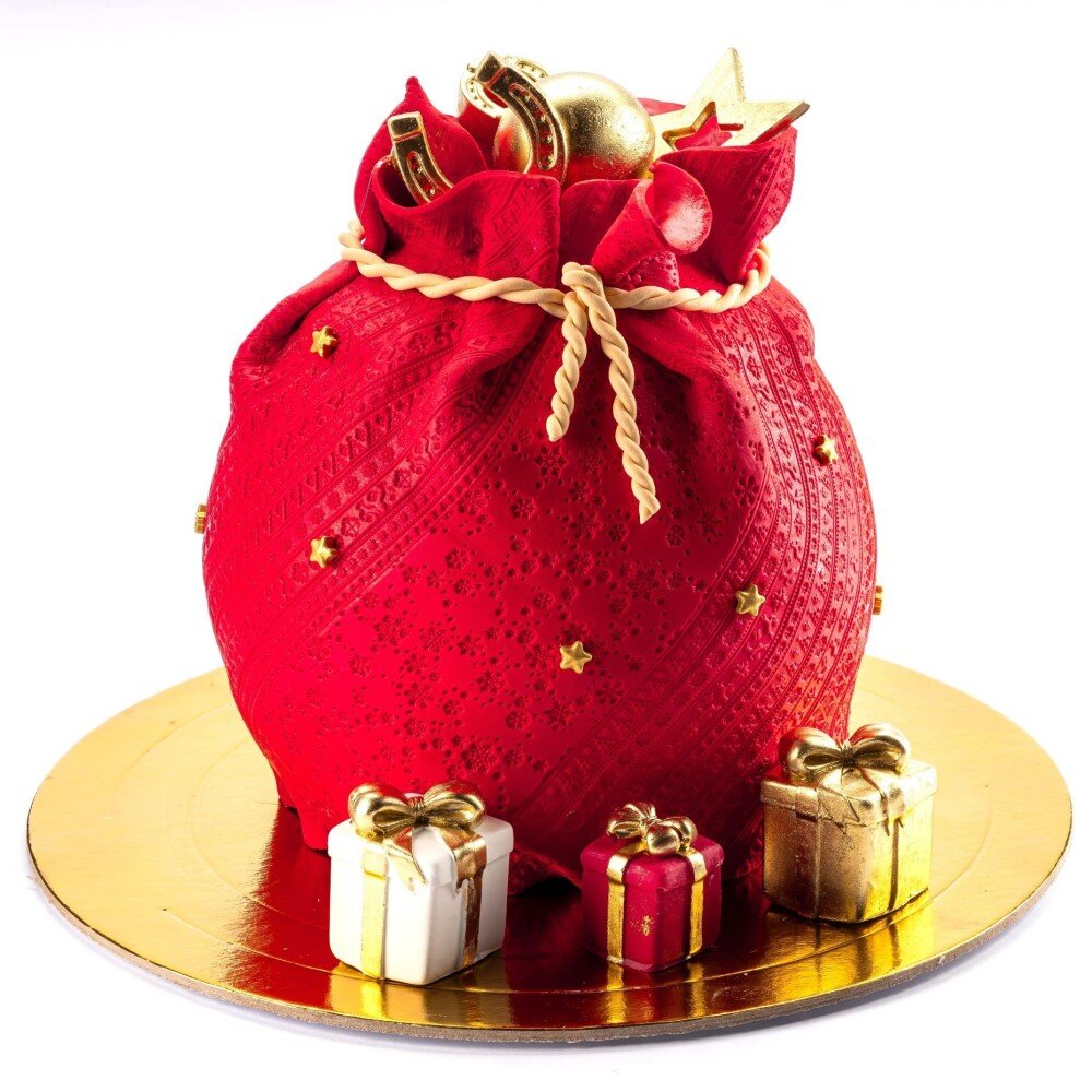 Шоу торт "Мешок Санты"