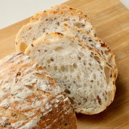 Мини Тартин со льном (Хлеб от Hani Bakery)