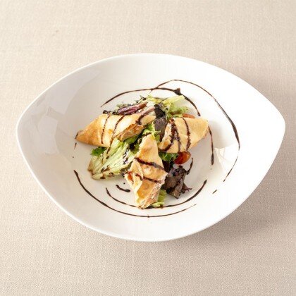 Блин с семгой и сливочным сыром