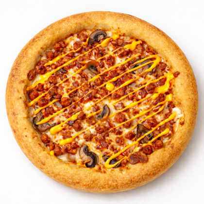 Пицца с куриными боллами, грибами и сырным бортиком 30 см