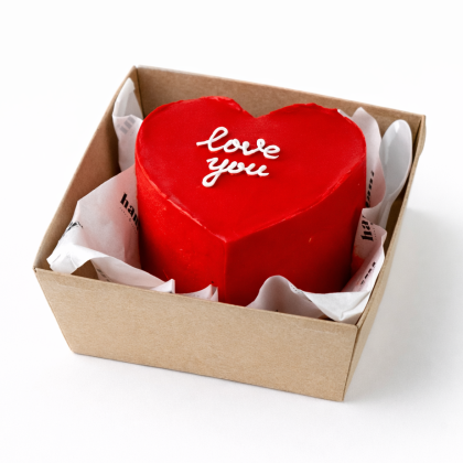 Бенто Сердце "LOVE" Красный бархат