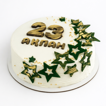 Торт со звездами "23 февраля "