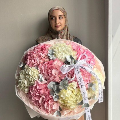 Гортензии+ эвкалипт