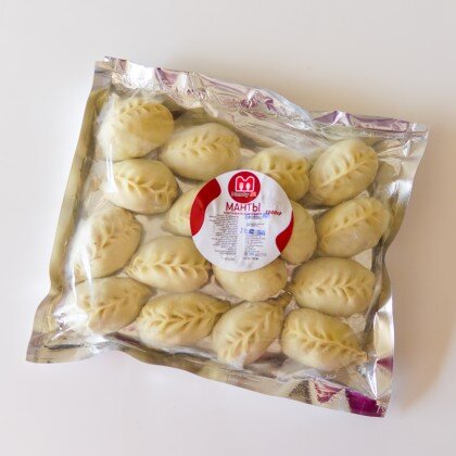Манты свежемороженые с фаршем и картофелем 1кг (16шт)