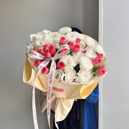 Хризантема+кустовая роза