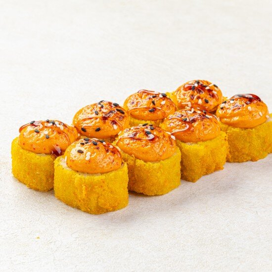 Ролл том-ям запеченный с лососем