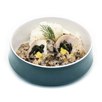 法式雞肉捲配蘑菇醬