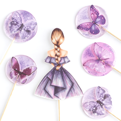 Набор леденцов "Девушка с бабочками" для оформления