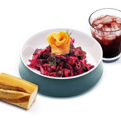 紅菜頭沙律配煙燻三文魚套餐