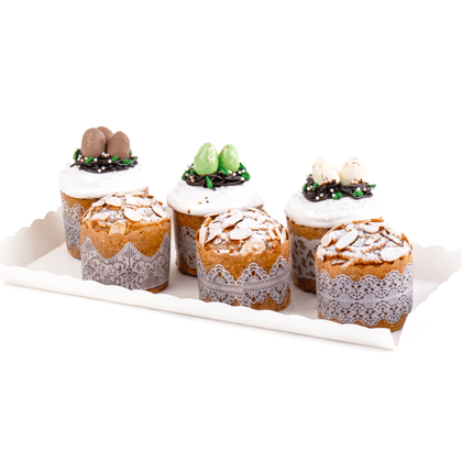 Набор мини Куличей "Макаранад 3 шт + Ассорти с начинками 3 шт"