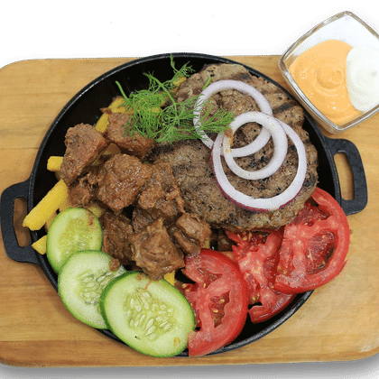 Фри мясо с котлетом