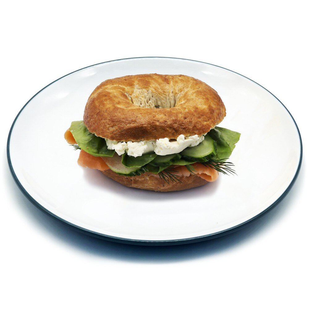 忌廉芝士煙燻三文魚貝果