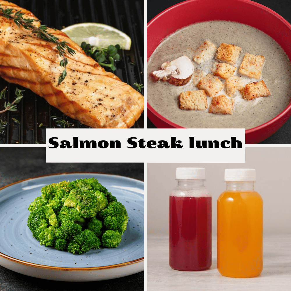 Salmon Steak Lunch