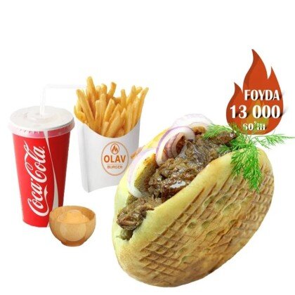 Olav kabob + fri cola + sous