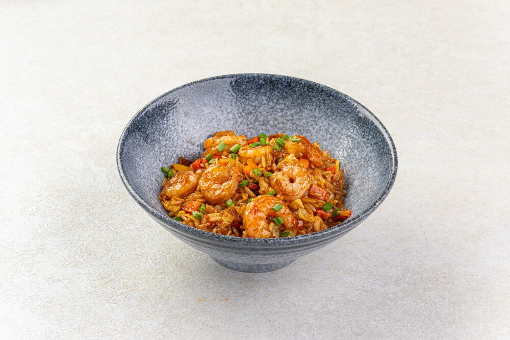 Жаренный рис с креветкой