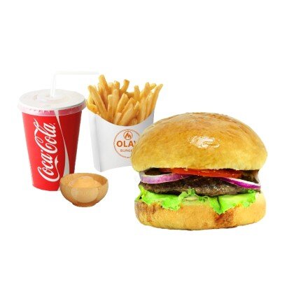 Gamburger + fri cola sous