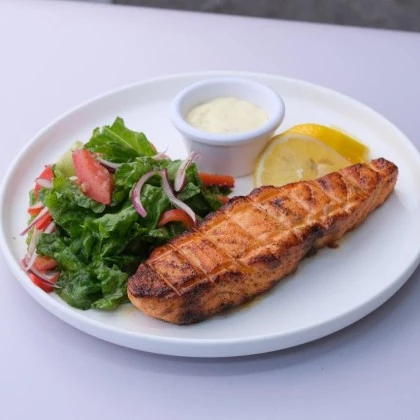 Стейк сёмги на гриле