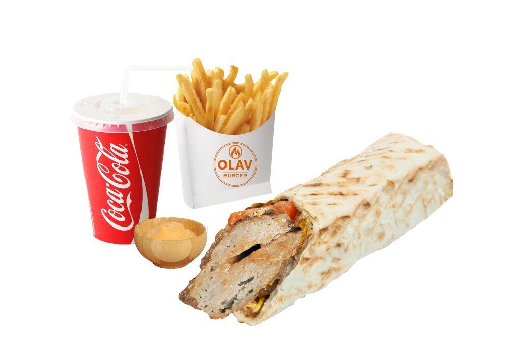 Shashlik lavash+fri+cola+sous