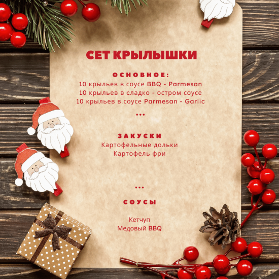 Сет из куриных крылышек