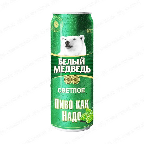 Пиво "Белый медведь" светлое
